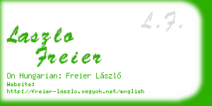 laszlo freier business card