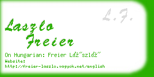 laszlo freier business card